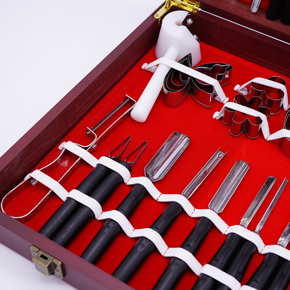 刃合80件套开刃厨师雕刻刀套装 专业级不锈钢食品雕刻与水果雕花利器